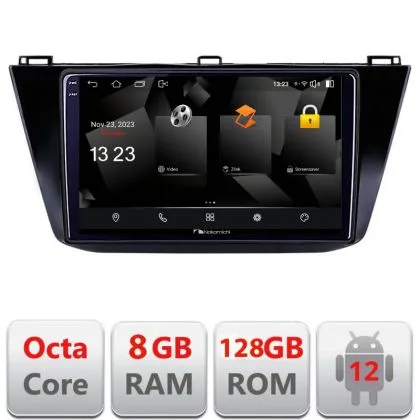 Navigatie VW Tiguan 2016- 5960Pro-5883 Android Octa Core Qualcomm 2K Qled 8+128 DTS DSP 360 4G Optical | Ambient Garage