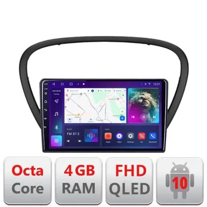 Navigatie Peugeot 607 Android radio gps internet 4+64 carplay android auto Kit-607+EDT-E309v3 | Ambient Garage