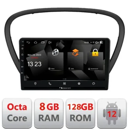 Navigatie Peugeot 607 Android radio gps internet 8+128 carplay android auto | Ambient Garage