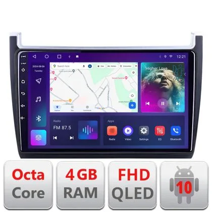 Navigatie VW Polo 2014- B-655 Android Ecran QLED octa core 4+64 carplay android auto KIT-655+EDT-E309V3 | Ambient Garage