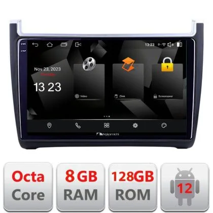 Navigatie VW Polo 2014- 5960Pro-655 Android Octa Core Qualcomm 2K Qled 8+128 DTS DSP 360 4G Optical | Ambient Garage