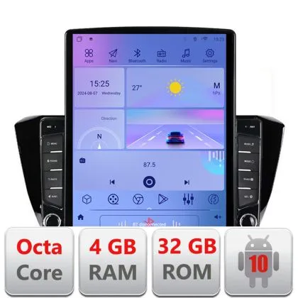 Navigatie Skoda Superb 3 2015- H-932 ecran tip TESLA 9.7" cu Android Radio Bluetooth Internet GPS WIFI 4+32GB DSP 4G O | Ambient Garage