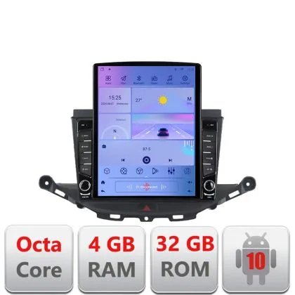 Navigatie Opel Astra K G-ASTRAK ecran tip TESLA 9.7" cu Android Radio Bluetooth Internet GPS WIFI 4+32GB DSP 4G Octa C | Ambient Garage