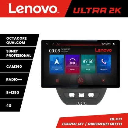 Navigatie Citroen C1 Peugeot 107 Toyota Aygo 2005-2014, Ecran 2K QLED 13",Octacore,8Gb RAM,128Gb Hdd,4G,360,DSP,Carplay,Bluetooth | Ambient Garage