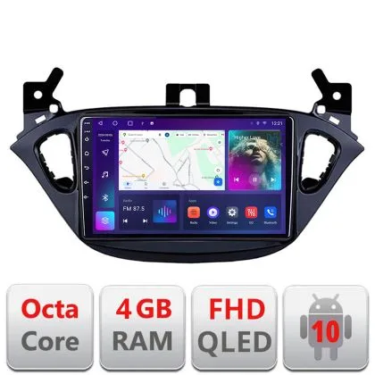 Navigatie Opel Corsa 2013-2016 B-corsa Android Ecran QLED octa core 4+64 carplay android auto kit-corsa+EDT-E309V3 | Ambient Garage