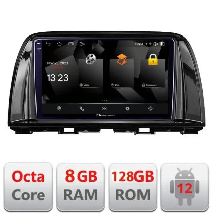 Navigatie Mazda CX5 2015-2017 Android Octa Core Qualcomm 2K Qled 8+128 DTS DSP 360 4G Optical | Ambient Garage