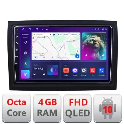 Navigatie Fiat ducato 2022- B-DUCATO Android Ecran QLED octa core 4+64 carplay android auto KIT-ducato+EDT-E309V3 | Ambient Garage