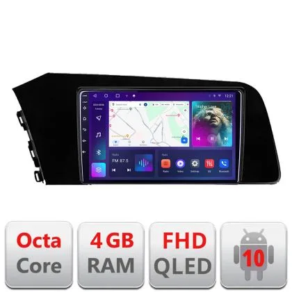 Navigatie Hyundai Elantra 2021- B-elantra2021 Android Ecran QLED octa core 4+64 carplay android auto kit-elantra2021+EDT-E309V3 | Ambient Garage