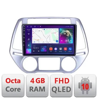 Navigatie Hyundai I20 2011-2014 manual si automat Android radio gps internet 4+64 carplay android auto Kit-i20-2012+EDT-E309v3 | Ambient Garage