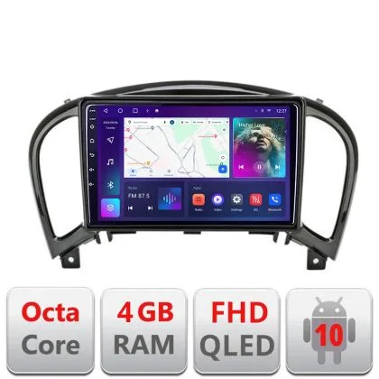 Navigatie Nissan Juke 2010-2015 B-JUKE Android Ecran QLED octa core 4+64 carplay android auto KIT-JUKE+EDT-E309V3 | Ambient Garage