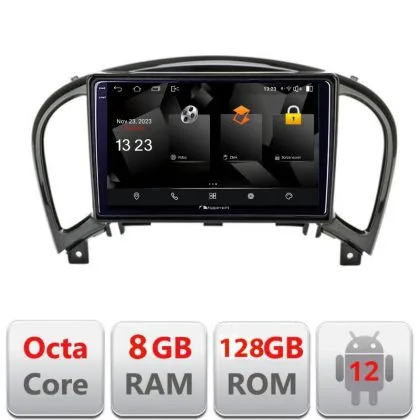 Navigatie Nissan Juke 2010-2015 5960Pro-JUKE Android Octa Core Qualcomm 2K Qled 8+128 DTS DSP 360 4G Optical | Ambient Garage