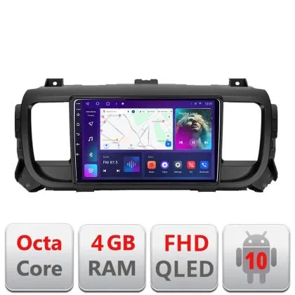 Navigatie Citroen Jumpy Toyota Proace Peugeot Traveller B-jumpy16 Android Ecran QLED octa core 4+64 carplay android auto kit-jumpy16+EDT-E309V3 | Ambient G