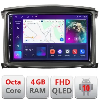 Navigatie Toyota Land Cruiser L100 2002-2006 Android radio gps internet 4+64 carplay android auto KIT-L105-automatic+EDT-E310v3 | Ambient Garage