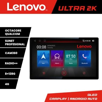 Navigatie Nissan Micra 2002-2010, Ecran 2K QLED 13",Octacore,8Gb RAM,128Gb Hdd,4G,360,DSP,Carplay,Bluetooth | Ambient Garage