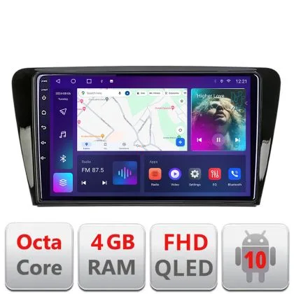 Navigatie Skoda Rapid Seat Toledo 2013+ Android Ecran QLED octa core 4+64 carplay android auto KIT-rapid+EDT-E309V3 | Ambient Garage