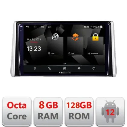 Navigatie Toyota RAV4 2018 Android Octa Core Qualcomm 2K Qled 8+128 DTS DSP 360 4G Optical | Ambient Garage