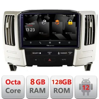 Navigatie Lexus RX300 2003-2008 Android Octa Core Qualcomm 2K Qled 8+128 DTS DSP 360 4G Optical | Ambient Garage