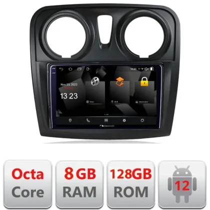 Navigatie Dacia Sandero Logan 2012-2020 5960Pro-sandero Android Octa Core Qualcomm 2K Qled 8+128 DTS DSP 360 4G Optical | Ambient Garage