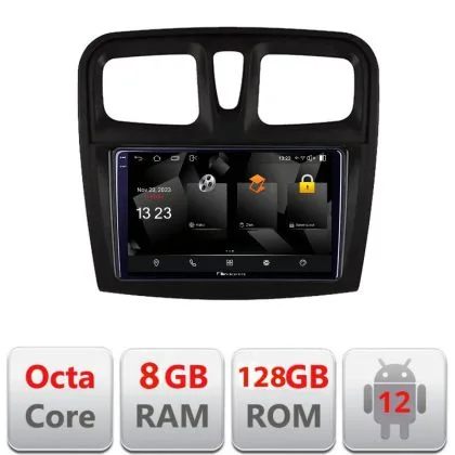Navigatie Dacia Sandero 2012-2020 var B Android radio gps internet Octa core 8+128 DTS DSP 360 4G Optical | Ambient Garage