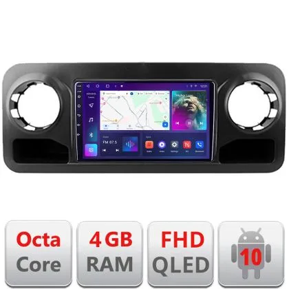 Navigatie Mercedes Sprinter 2018- Android Ecran QLED octa core 4+64 carplay android auto KIT-sprinter+EDT-E310V3 | Ambient Garage