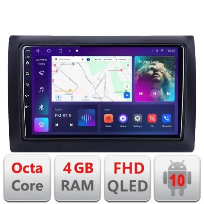 Navigatie Fiat Stilo B-STILO Android Ecran QLED octa core 4+64 carplay android auto KIT-stilo+EDT-E309V3 | Ambient Garage