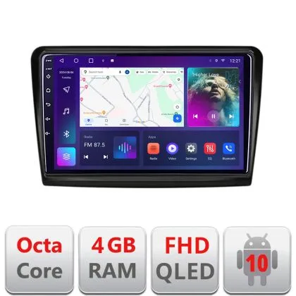 Navigatie Skoda Superb 2 B-SUPERB2 Android Ecran QLED octa core 4+64 carplay android auto KIT-SUPERB2+EDT-E310V3 | Ambient Garage