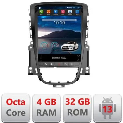 Navigatie tip Tesla Opel Astra J 2009-2017 radio gps internet 8Core 4G carplay android auto 4+32 kit-tesla-072+EDT-E42 | Ambient Garage