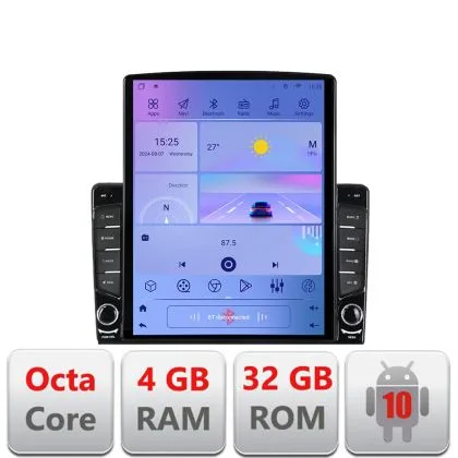 Navigatie Fiat Tipo 2015-2021 G-TIPO ecran tip TESLA 9.7" cu Android Radio Bluetooth Internet GPS WIFI 4+32GB DSP 4G O | Ambient Garage
