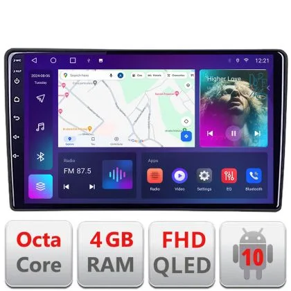 Navigatie Fiat Tipo 2020- Android Ecran QLED octa core 4+64 carplay android auto KIT-tipo2022+EDT-E309V3 | Ambient Garage