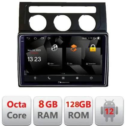 Navigatie VW Touran 2003-2009 clima automata 5960Pro-touran2 Android Octa Core Qualcomm 2K Qled 8+128 DTS DSP 360 4G Optical | Ambient Garage