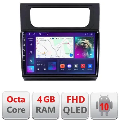 Navigatie VW Touran 2010-2016 B-touran3 Android Ecran QLED octa core 4+64 carplay android auto kit-touran3+EDT-E310V3 | Ambient Garage