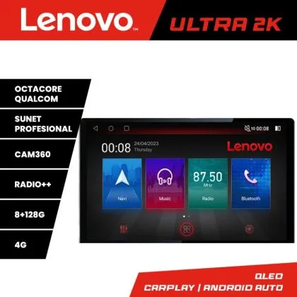 Navigatie Ford Transit 2019- varianta cu radio cd simplu ecran 13" 2K 8+128 Android Waze USB Navigatie 4G 360 Toslink Youtube Radio KIT-transit-2019-a+EDT-