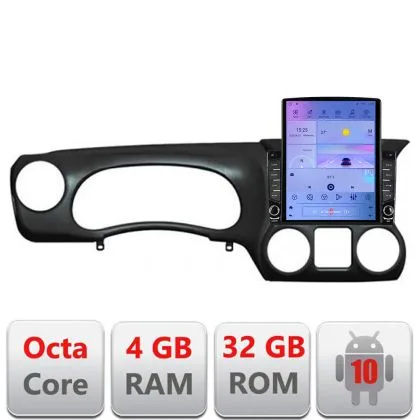 Navigatie Jeep Wrangler 2014-2016 Android radio gps internet Octa Core 4+64 LTE Kit-wr-15+EDT-E710 | Ambient Garage