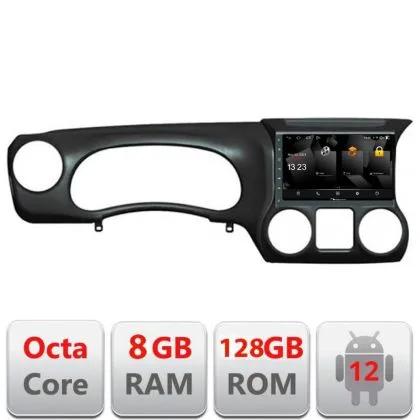 Navigatie Jeep Wrangler 2014-2016 Android radio gps internet 8+128 carplay android auto | Ambient Garage