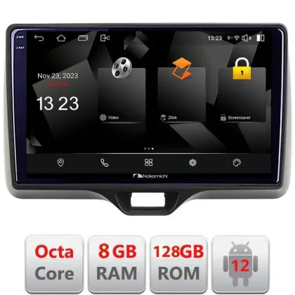 Navigatie Toyota Yaris 2020- Android radio gps internet octa core 8+128 carplay android auto | Ambient Garage
