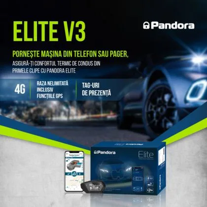 Kit pornire motor BMW Seria 5 GT F07 2011-2018, aplicatie telefon 4G, GPS, pager, tag, telecomanda (montaj inclus) - Pandora ELITE | Ambient Garage
