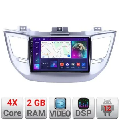 Navigatie Hyundai Tucson 2015-2019 android ecran 10" 2+32 GB Android Waze USB Navigatie Internet Youtube Radio | Ambient Garage